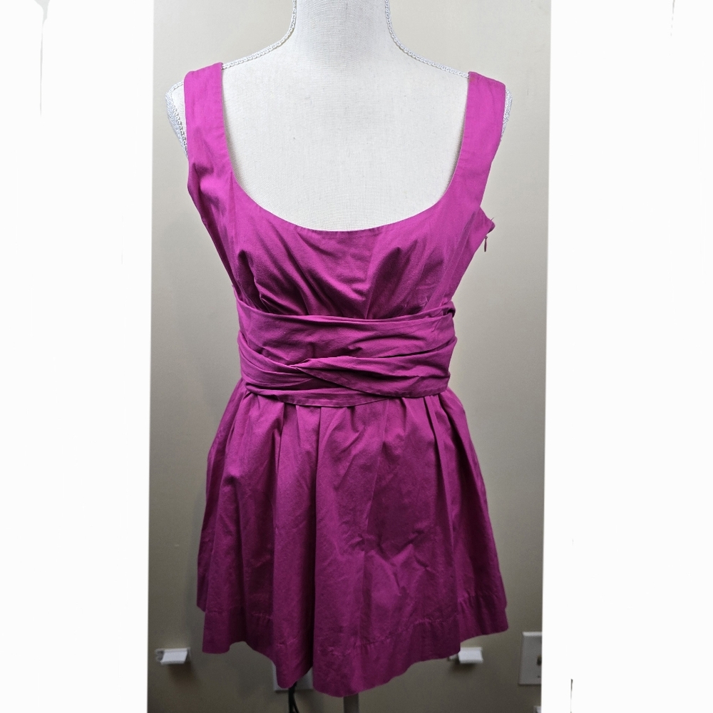 | Anthropologie | Odille Pink Wrap Around 100% Cotton Top Size 6